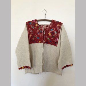Hand-woven Mexican Chiapas Wool Sweater